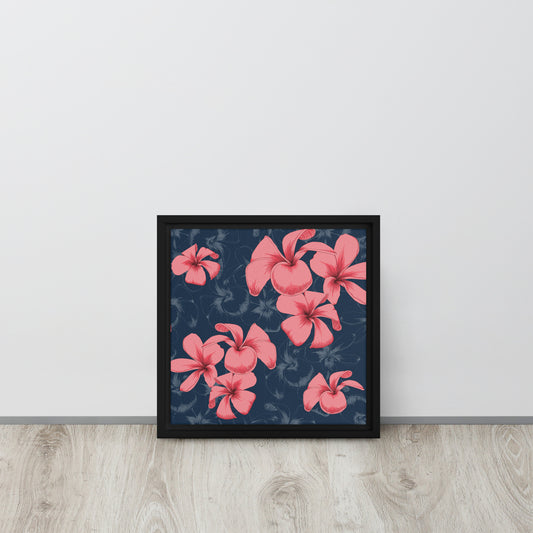 Framed flower canvas I