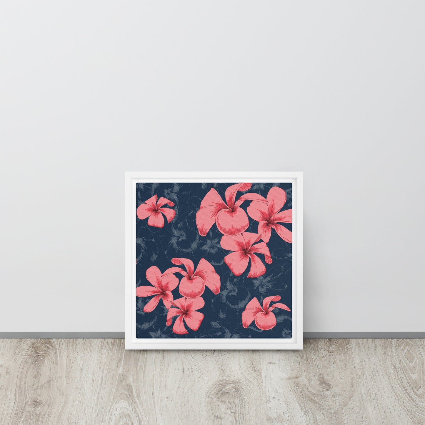 Framed flower canvas I