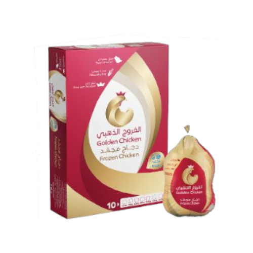 كرتون دجاج الذهبي مجمد 600 - 1300 جرام - 10 حبات